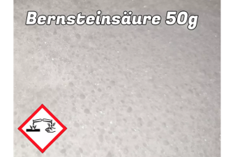 50g Bernsteinsäure Pulver, E363, Lebensmittelqualität, Янтарная Kислота