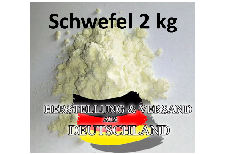 2kg Schwefel, Schwefelpulver, Sulfur, anorganisch, 99,95% rein, fein gemahlen