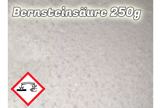 250g Bernsteinsäure Pulver, E363, Lebensmittelqualität, Янтарная Kислота