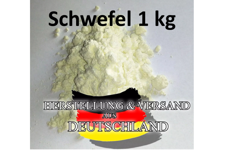 1kg Schwefel, Schwefelpulver, Sulfur, anorganisch, 99,95% rein, fein gemahlen