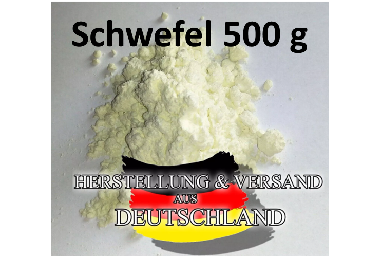 500g Schwefel, Schwefelpulver, Sulfur, anorganisch, 99,95% rein, fein gemahlen