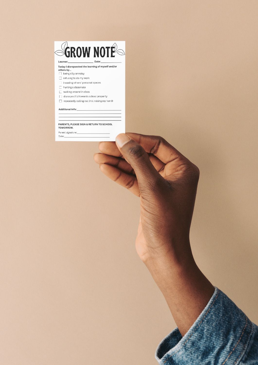 DISCIPLINARY NOTES