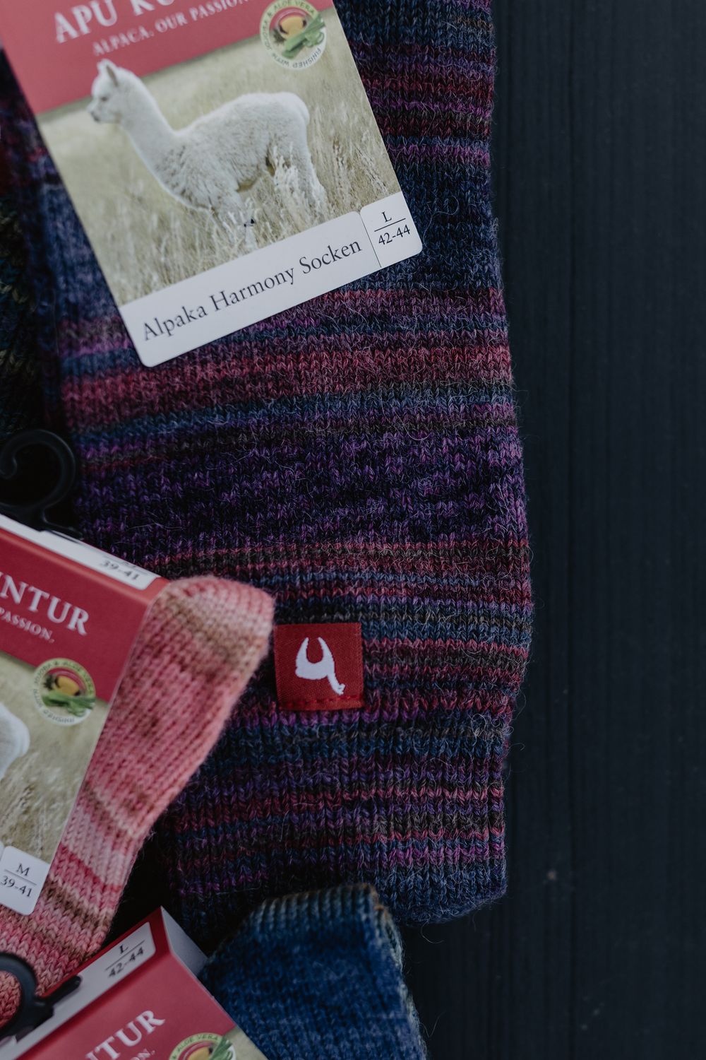 Alpaka Harmony Socken - Farbe: Pflaume - Gr. 42-44