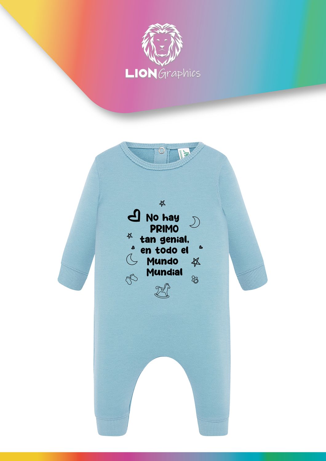 Pelele de bebé unisex de cuerpo entero en tejido French Terry