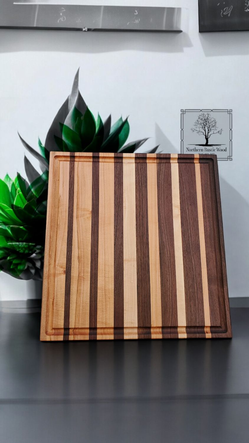 Handmade Black Walnut and Maple Cutting Board by Northern Rustic Wood