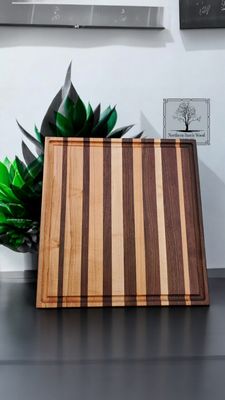 Handmade Black Walnut and Maple Cutting Board by Northern Rustic Wood