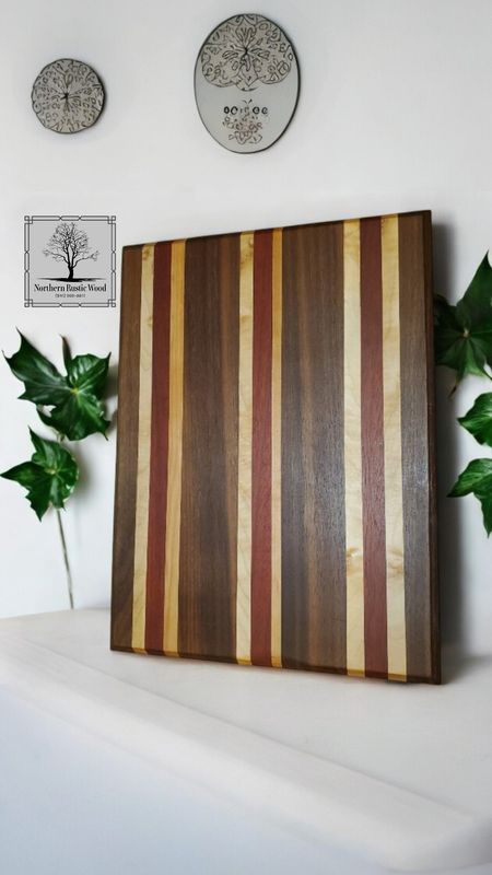 Handmade Cherry and Black Walnut Cutting Board by Northern Rustic Wood