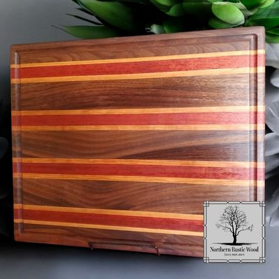 Black Walnut, Padauk and Cherry Cutting Board