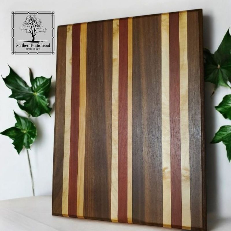 Black Walnut, Padauk and Maple Cutting Board