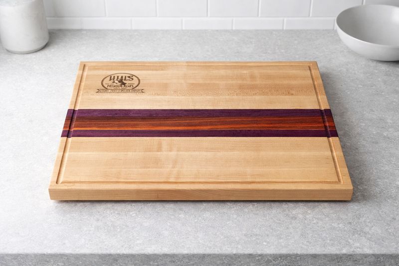 Handcrafted Purpleheart, Maple &amp; Padauk Board