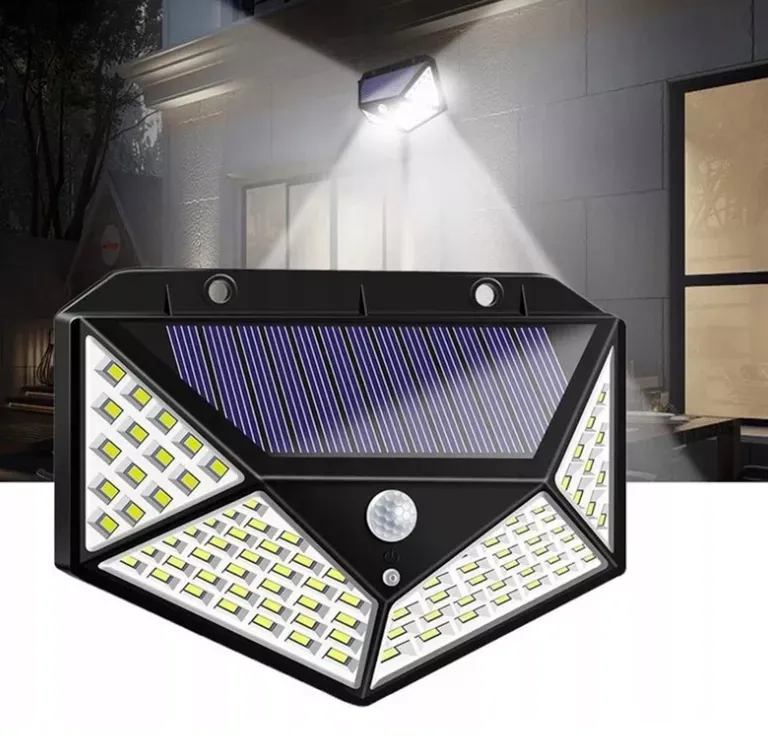 Lampa solarna kinkiet smd 100 led czujnik ruchu i zmierzchu