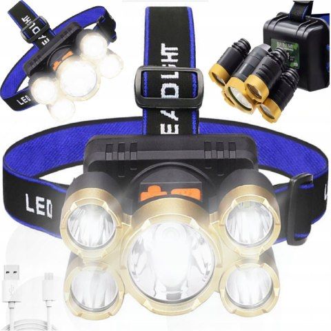 Latarka czołowa 5 led