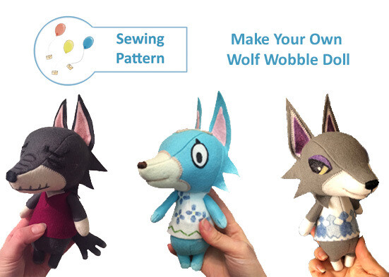 Wolf Wobble Doll Sewing Pattern