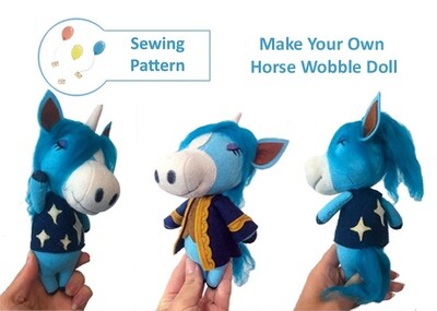 Horse Wobble Doll Sewing Pattern