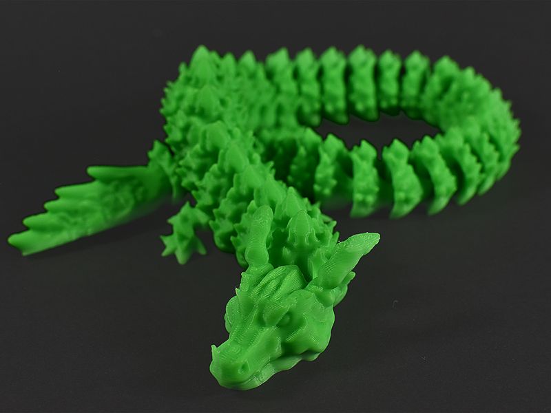 Horn-Drache - Bewegliches 3D-Kunstwerk