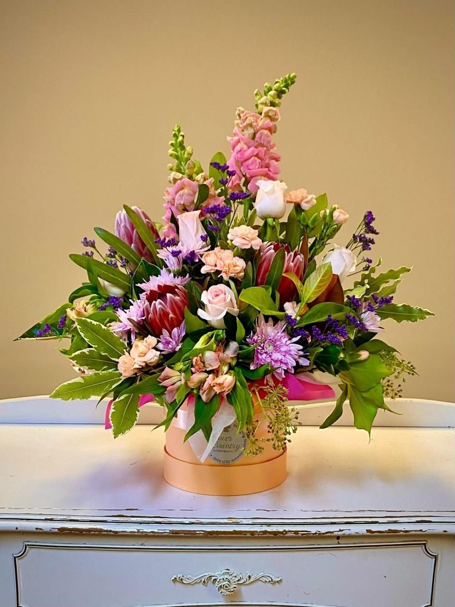 Hat Box of Flowers
