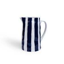 Medium Jug Navy Stripes