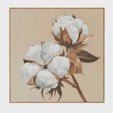 Cotton Oil Painting Teak Frame