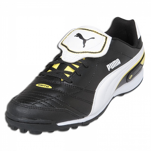 PUMA Esito Finale TT - Black/White/Fluo Yellow Turf Soccer Shoes