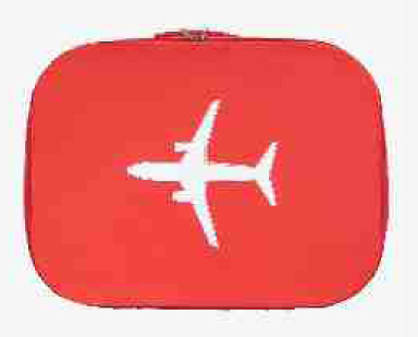 Valise &quot;Avion&quot; rouge BAKKER MADE WITH LOVE