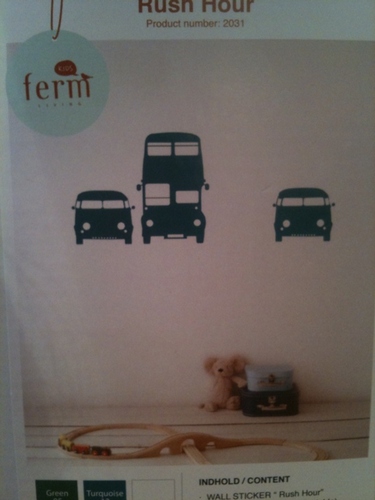 Sticker mural Rush Hour Turquoise FERM LIVING