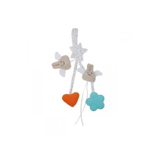 hochet porte tétine ange lapin TROUSSELIER