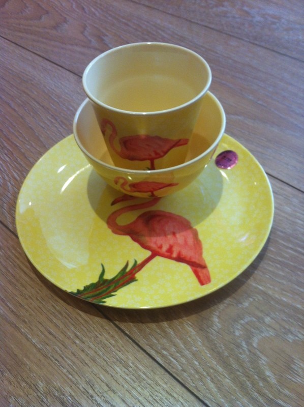 ensemble de vaisselle RICE flamant