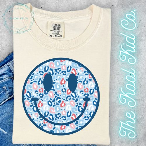 Blue American Leopard Smiley
