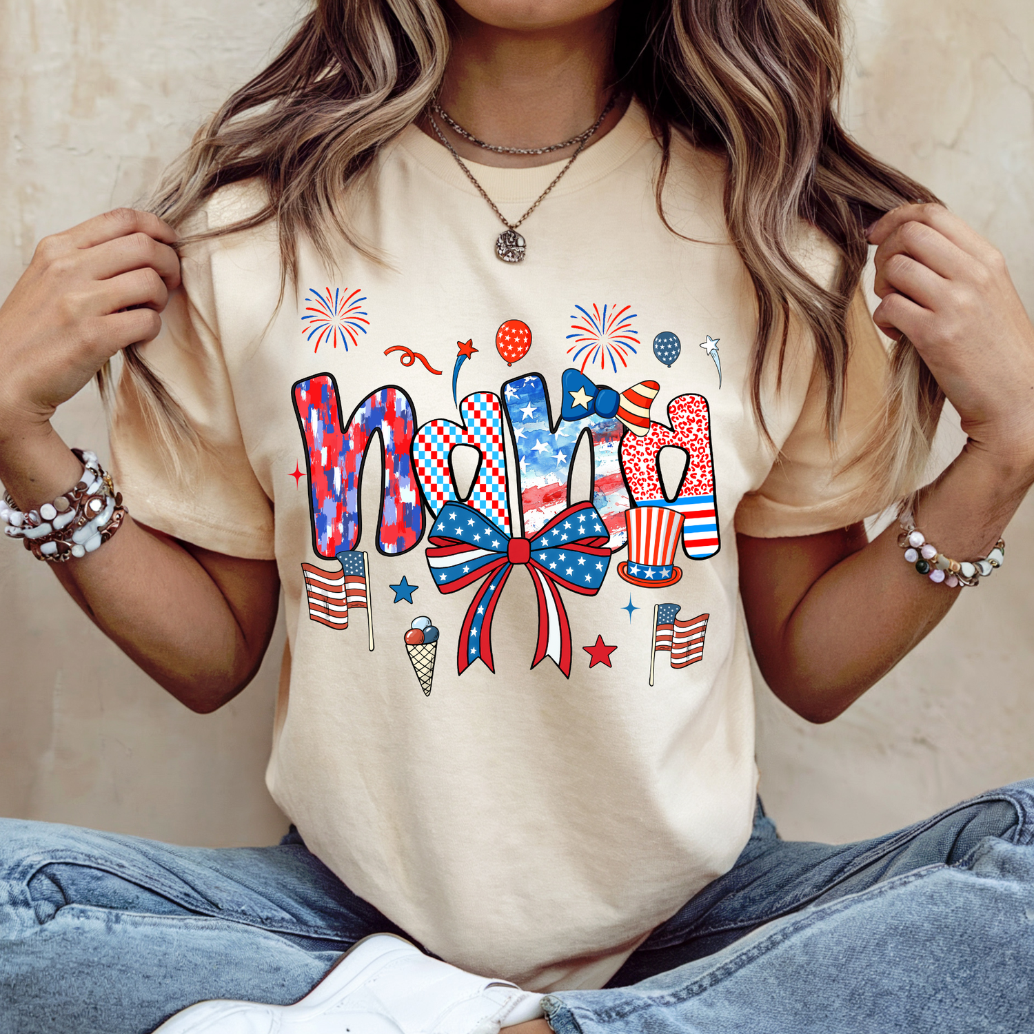 Preppy Patriotic Nana