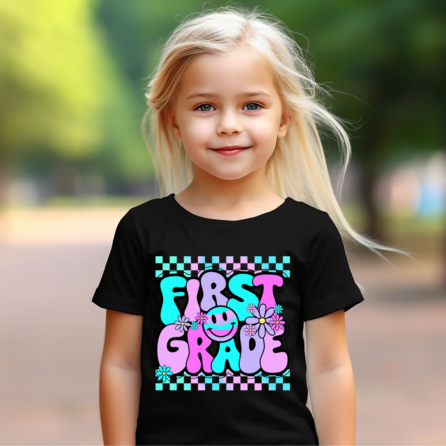 Preppy Smiley - First grade