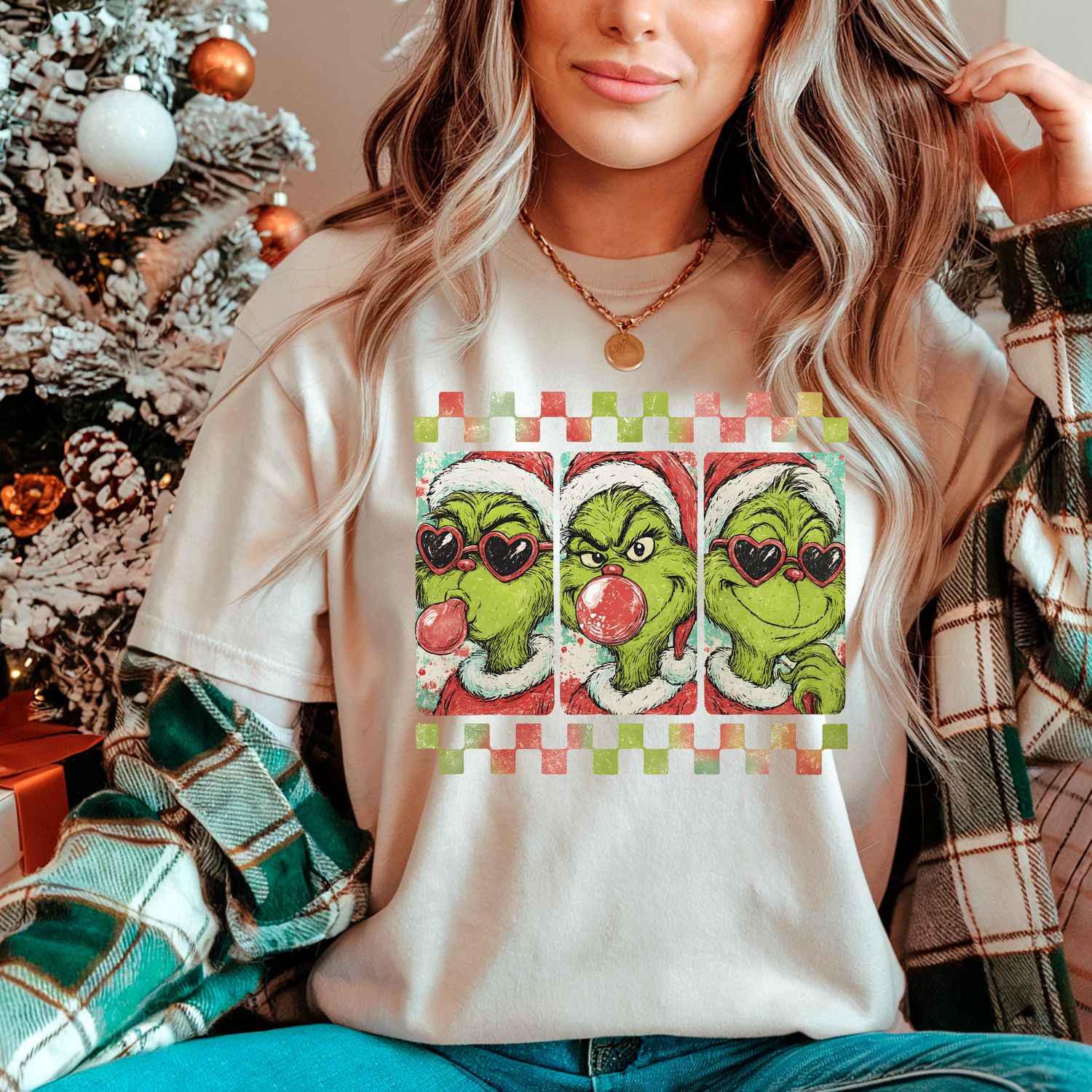 CHECKERED GRINCH BUBBLE