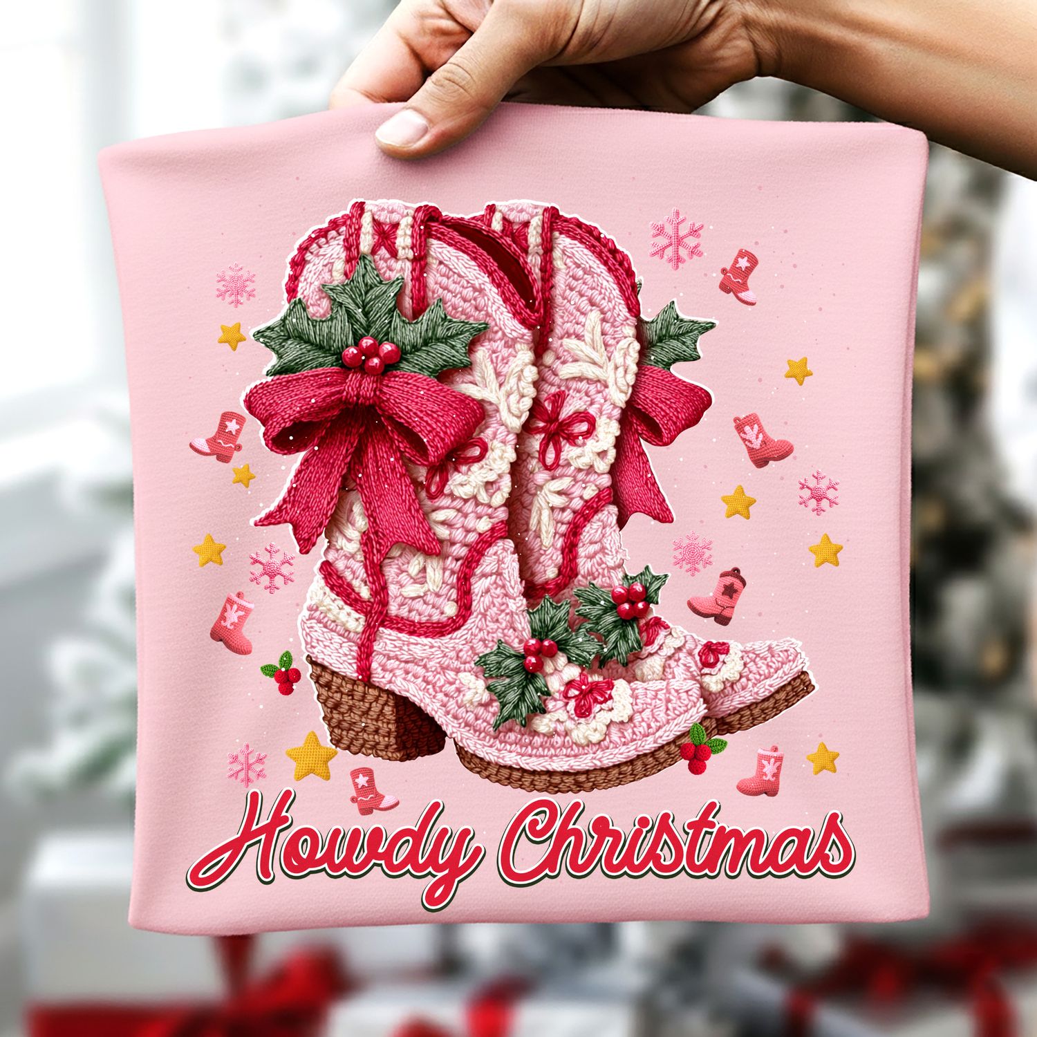 YARN HOWDY CHRISTMAS BOOTS