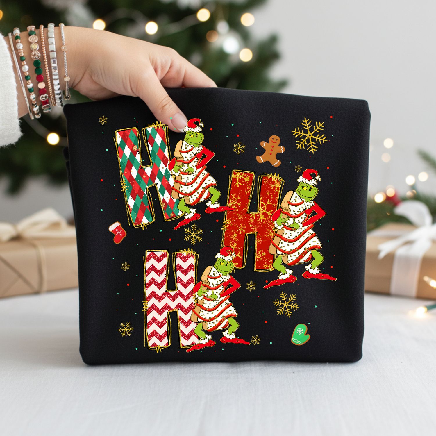 HO HO HO GRINCH CAKE TREES