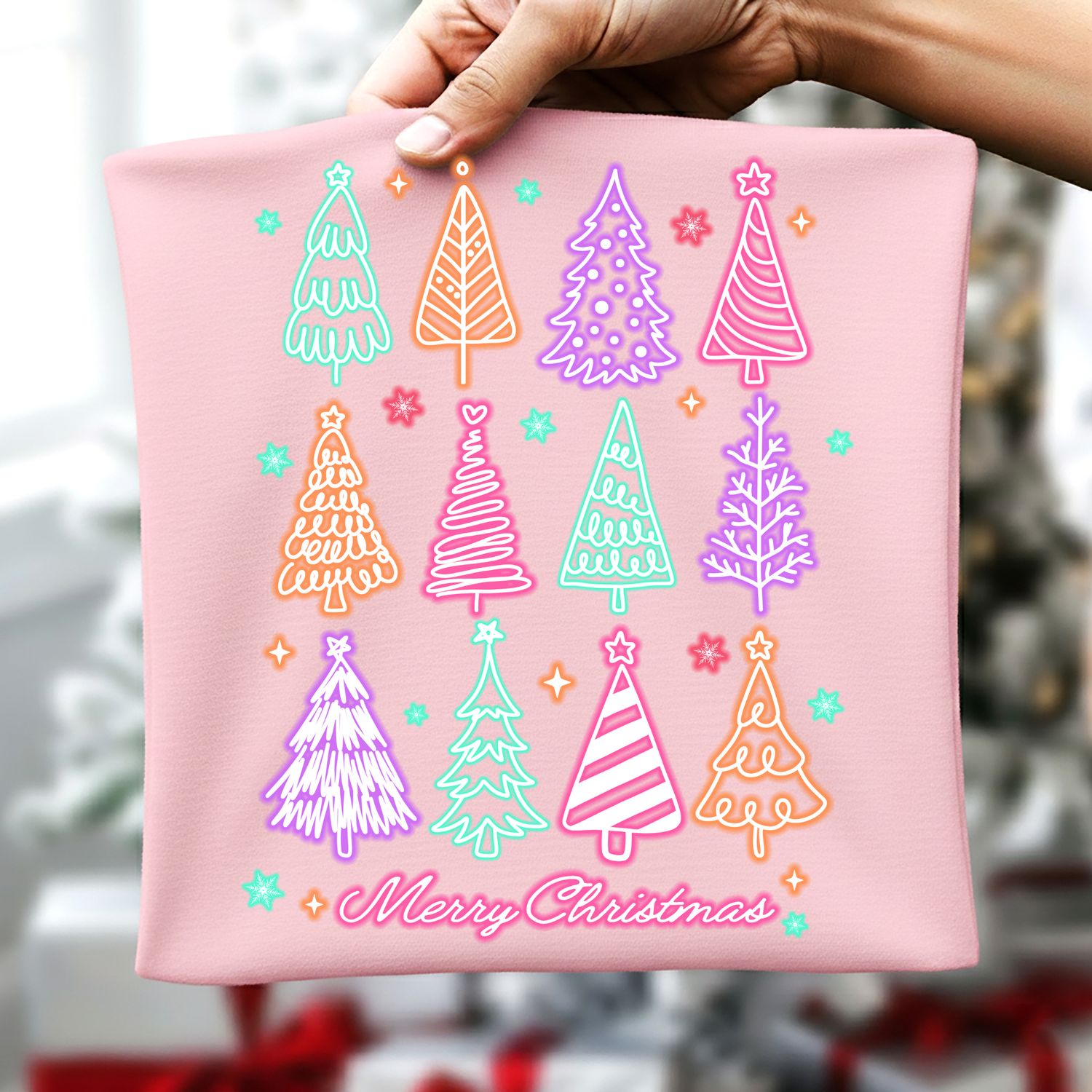 NEON CHRISTMAS TREES