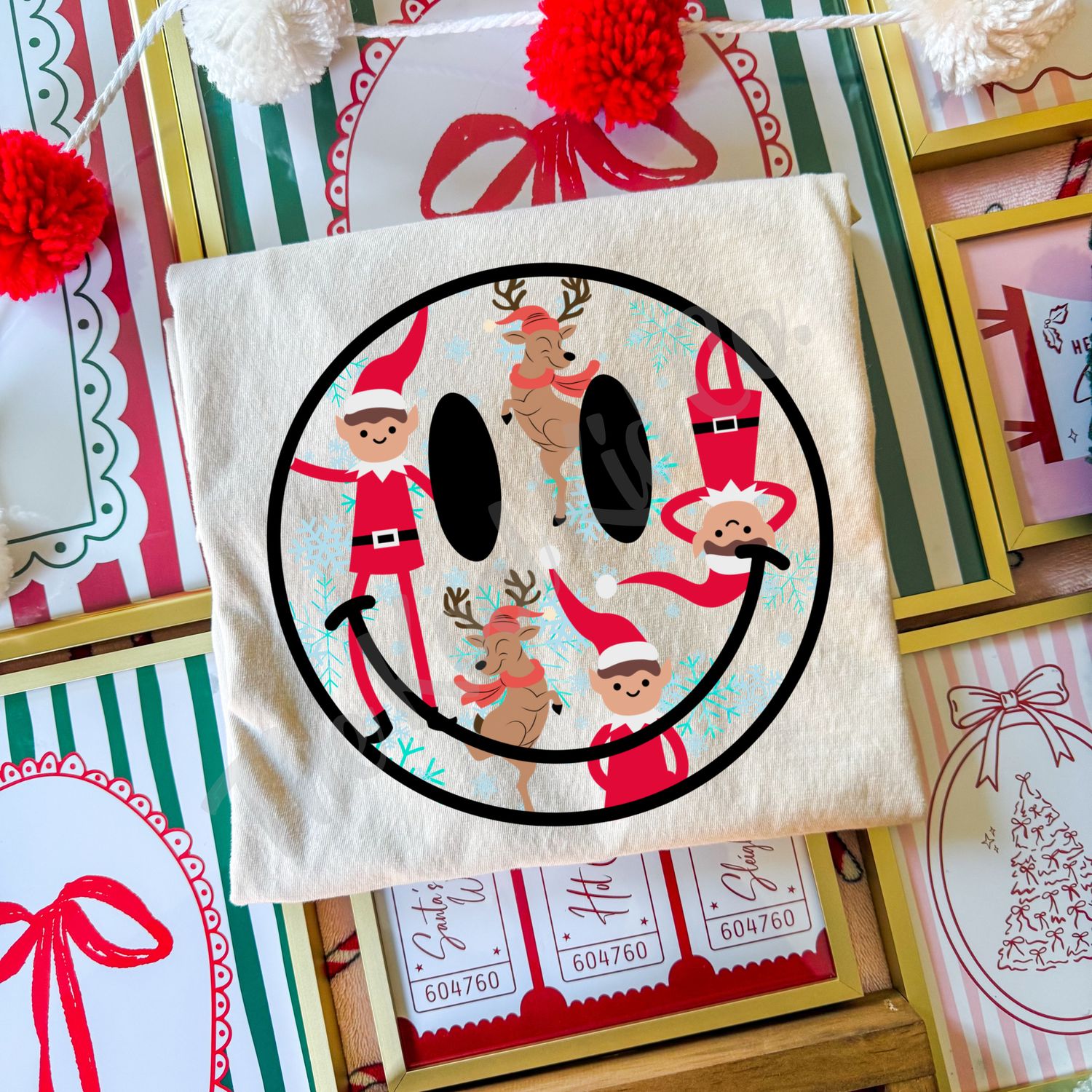 ELF REINDEER SMILEY FACE