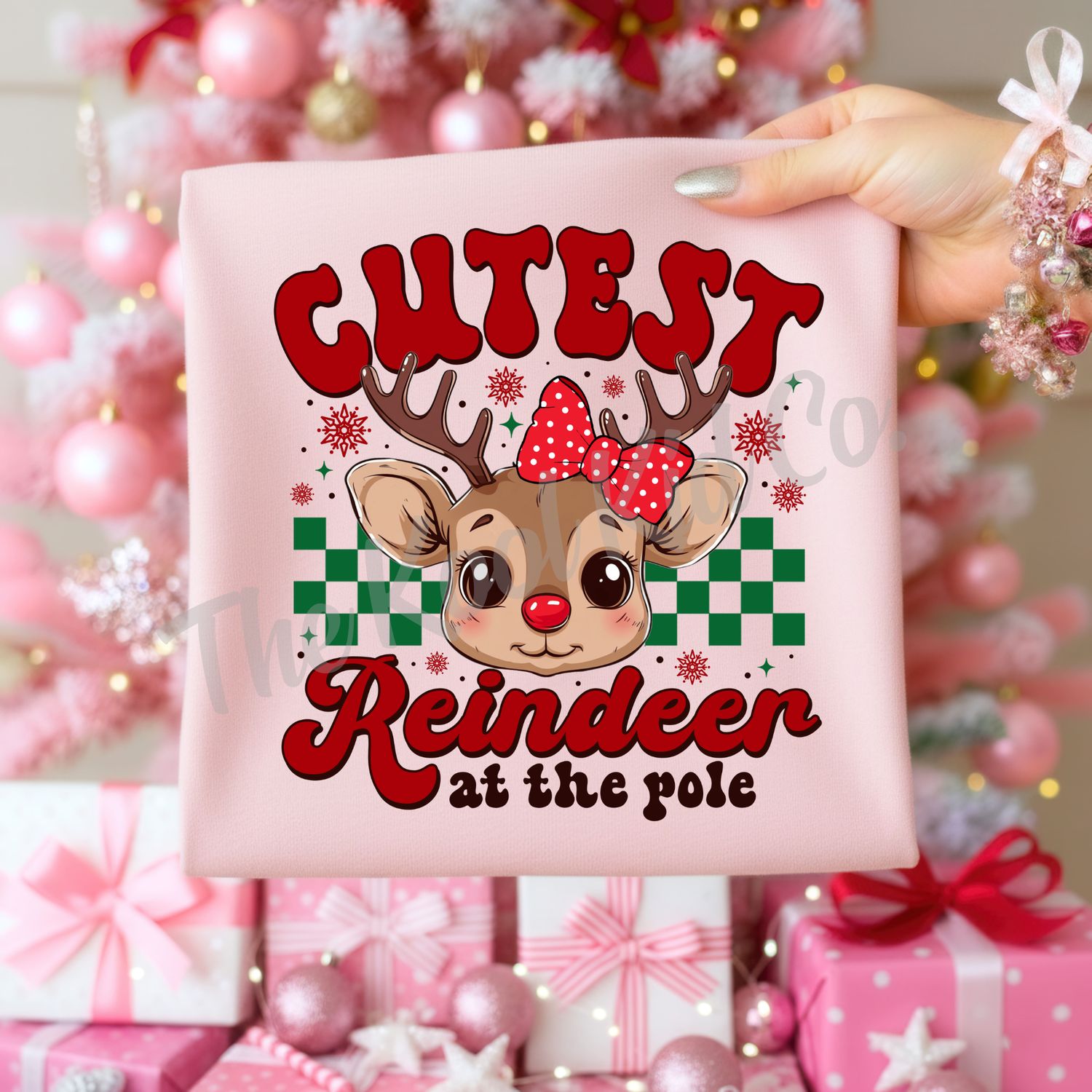 CUTESEST REINDER AT THE POLE