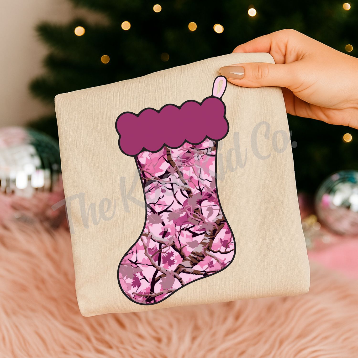 PINK CAMO STOCKING