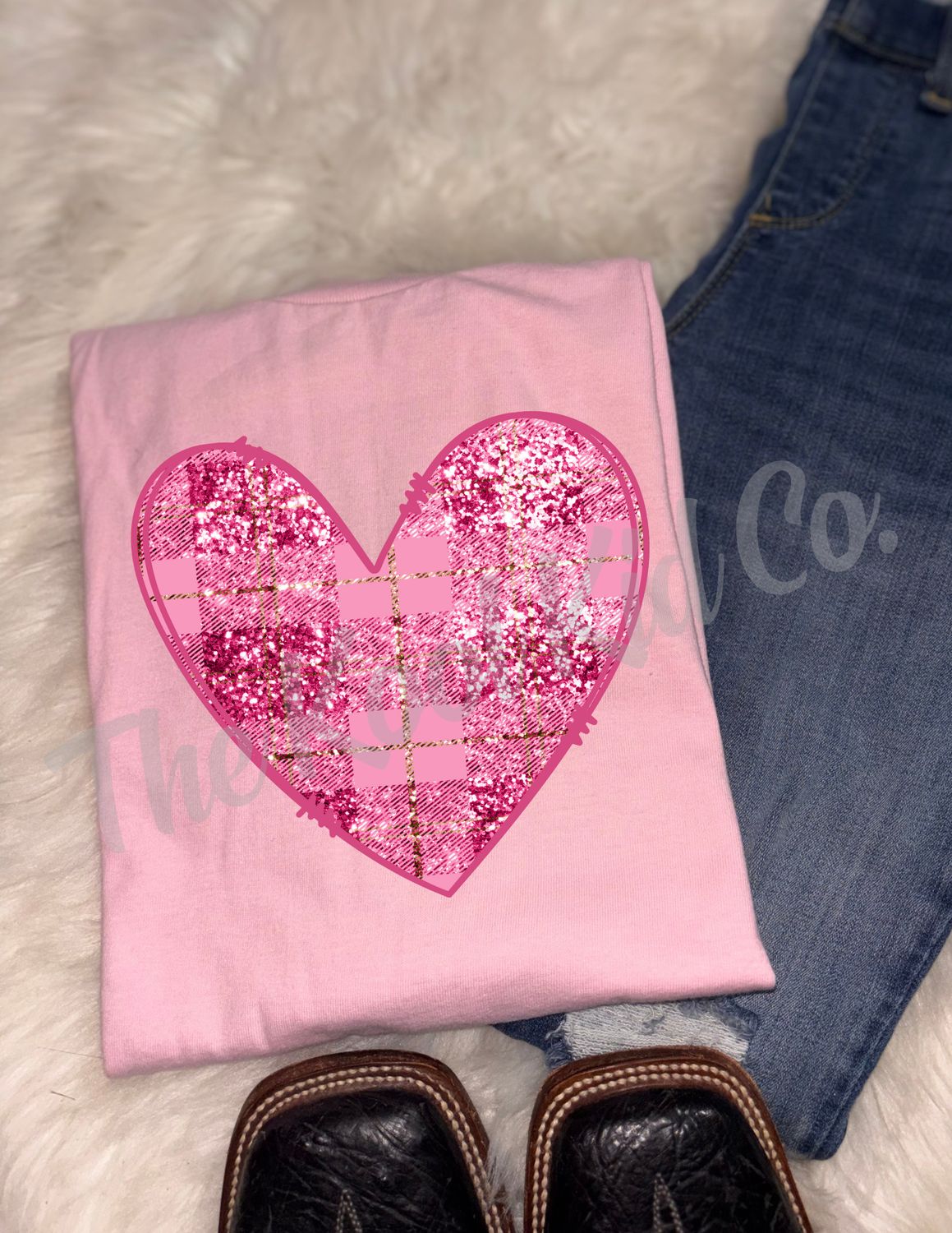 PINK SPARKLY HEART