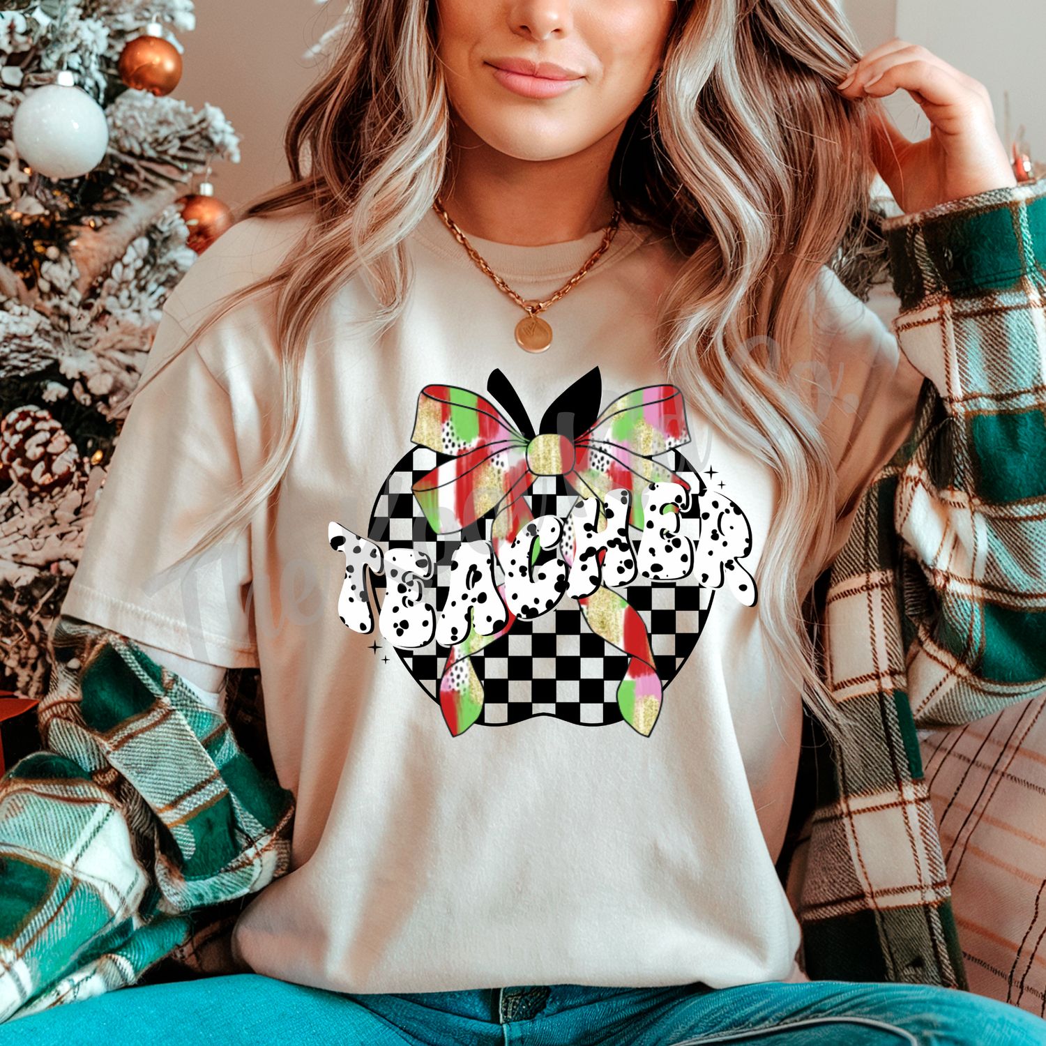 CHECKERED TEACHER APPLE