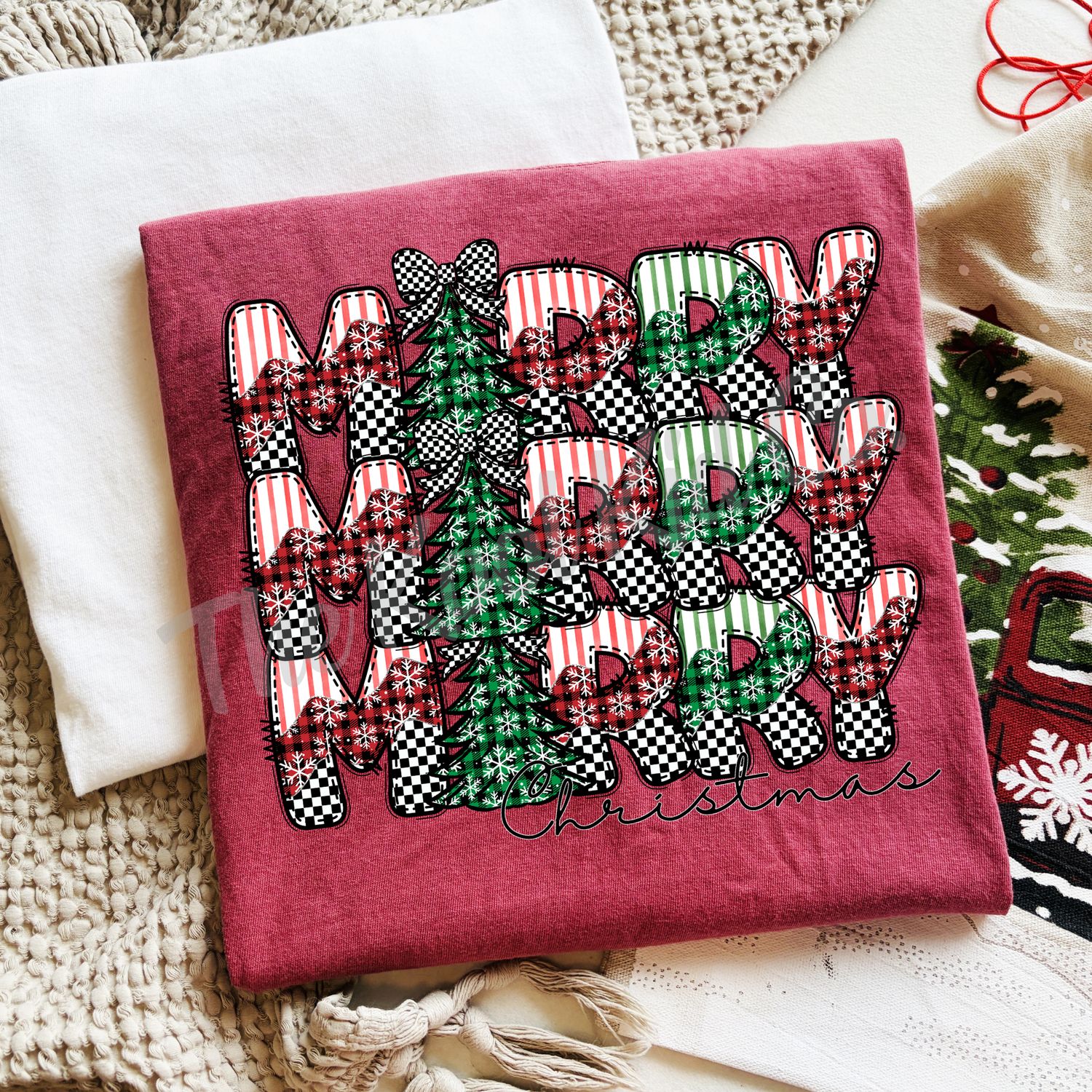 STACKED MERRY CHRISTMAS