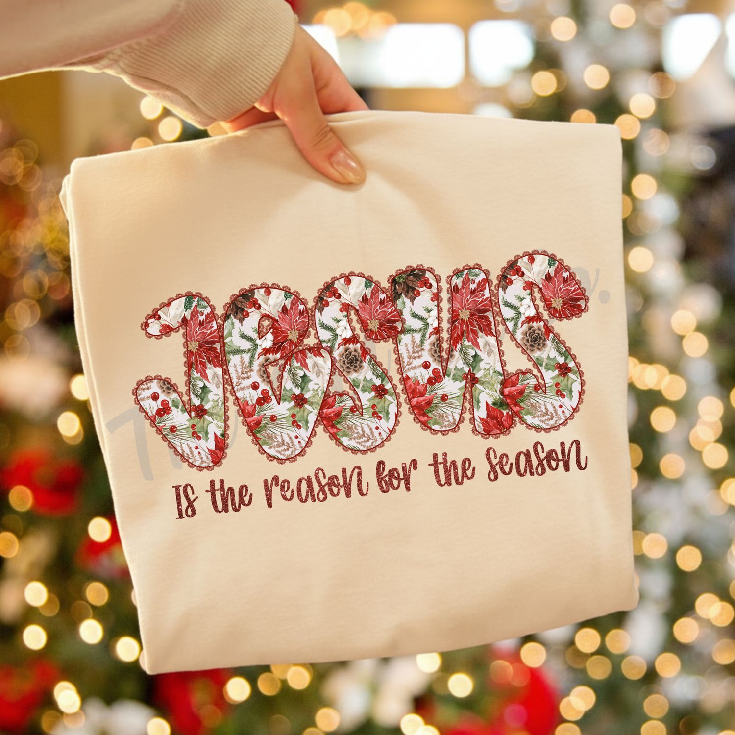 JESUS IS THE REASON FOR THE SEASON GLITTER