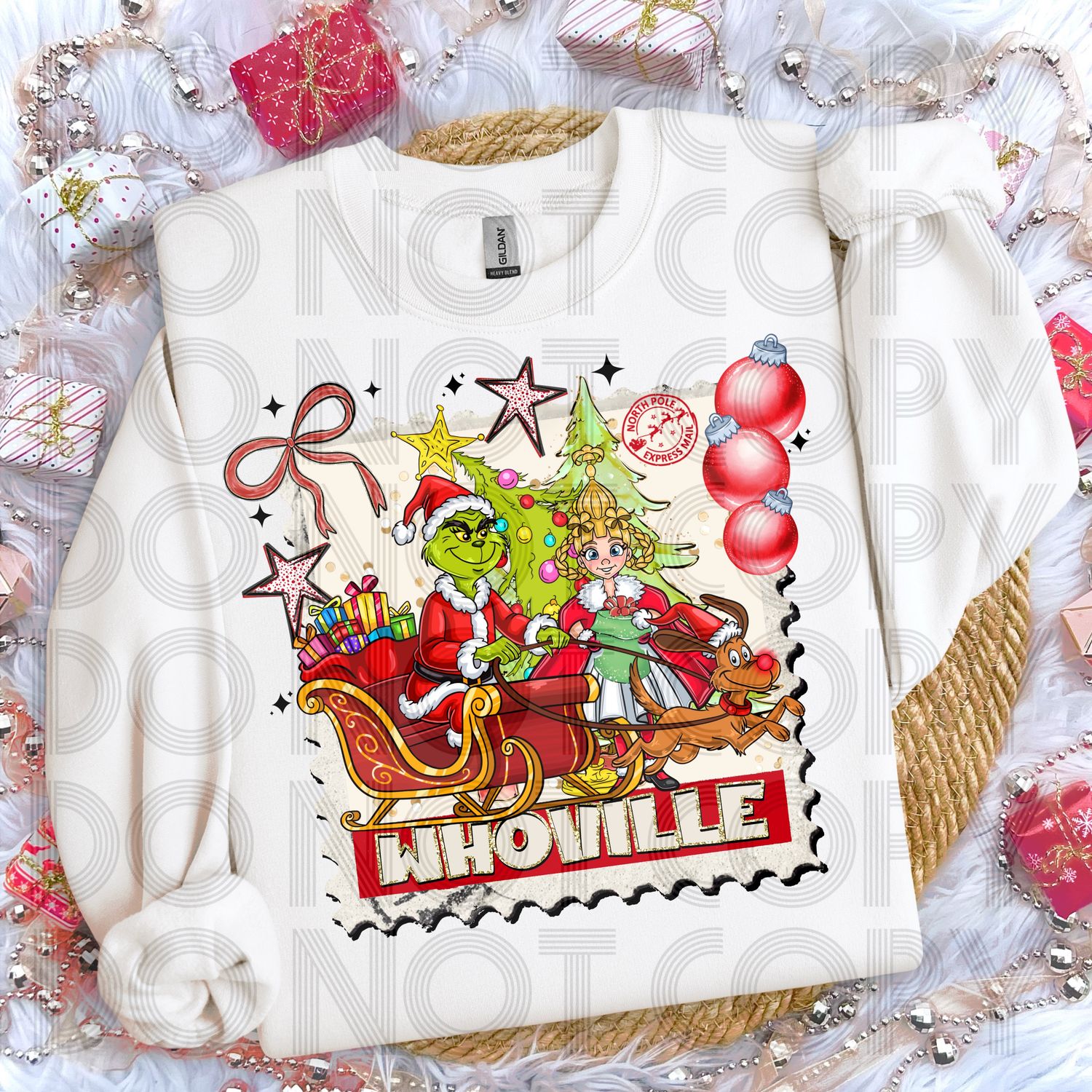 WHOVILLE STAMP WITH BOW