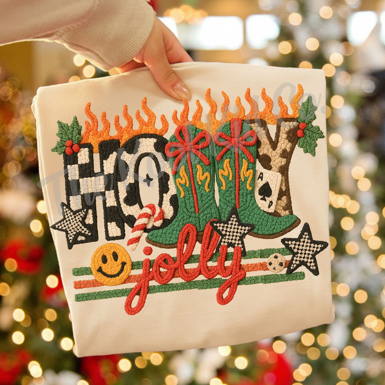 YARN WESTERN HOLLY JOLLY