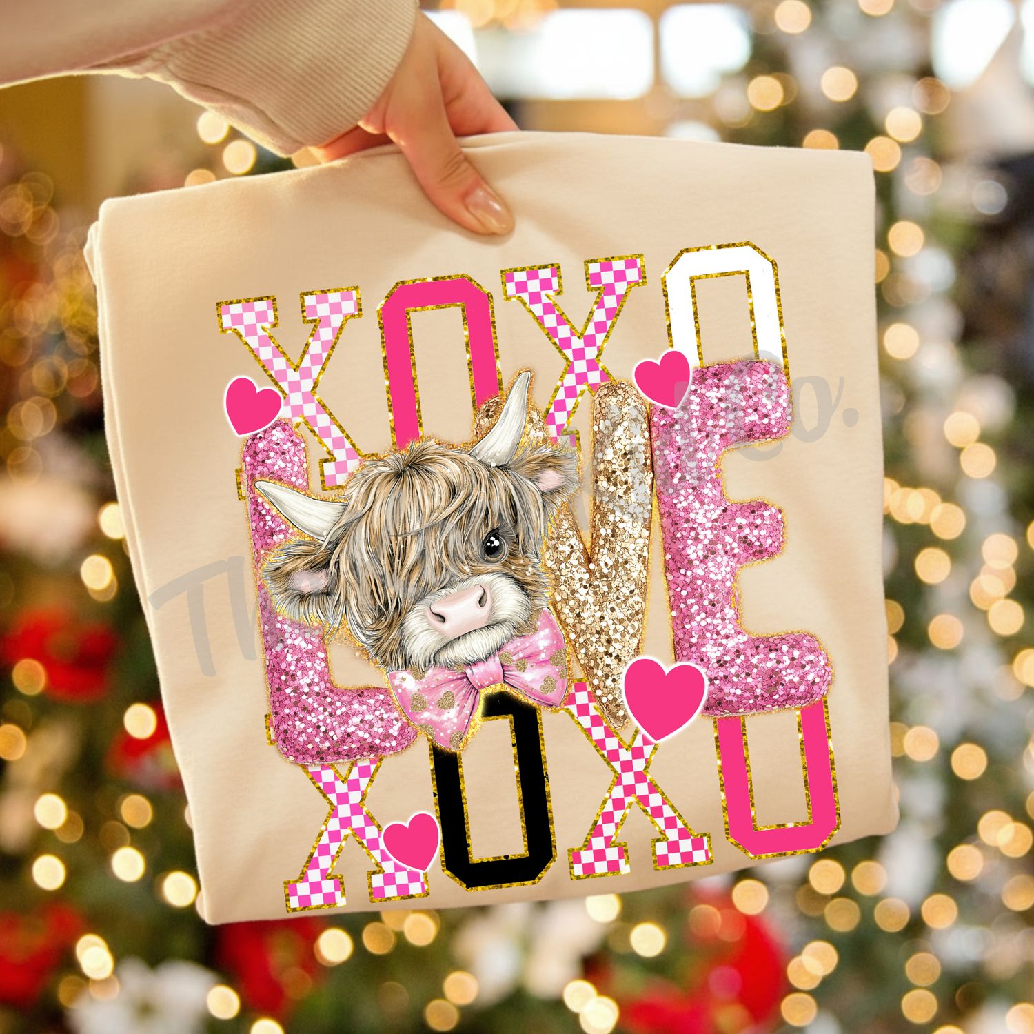 XOXO LOVE HIGHLAND COW