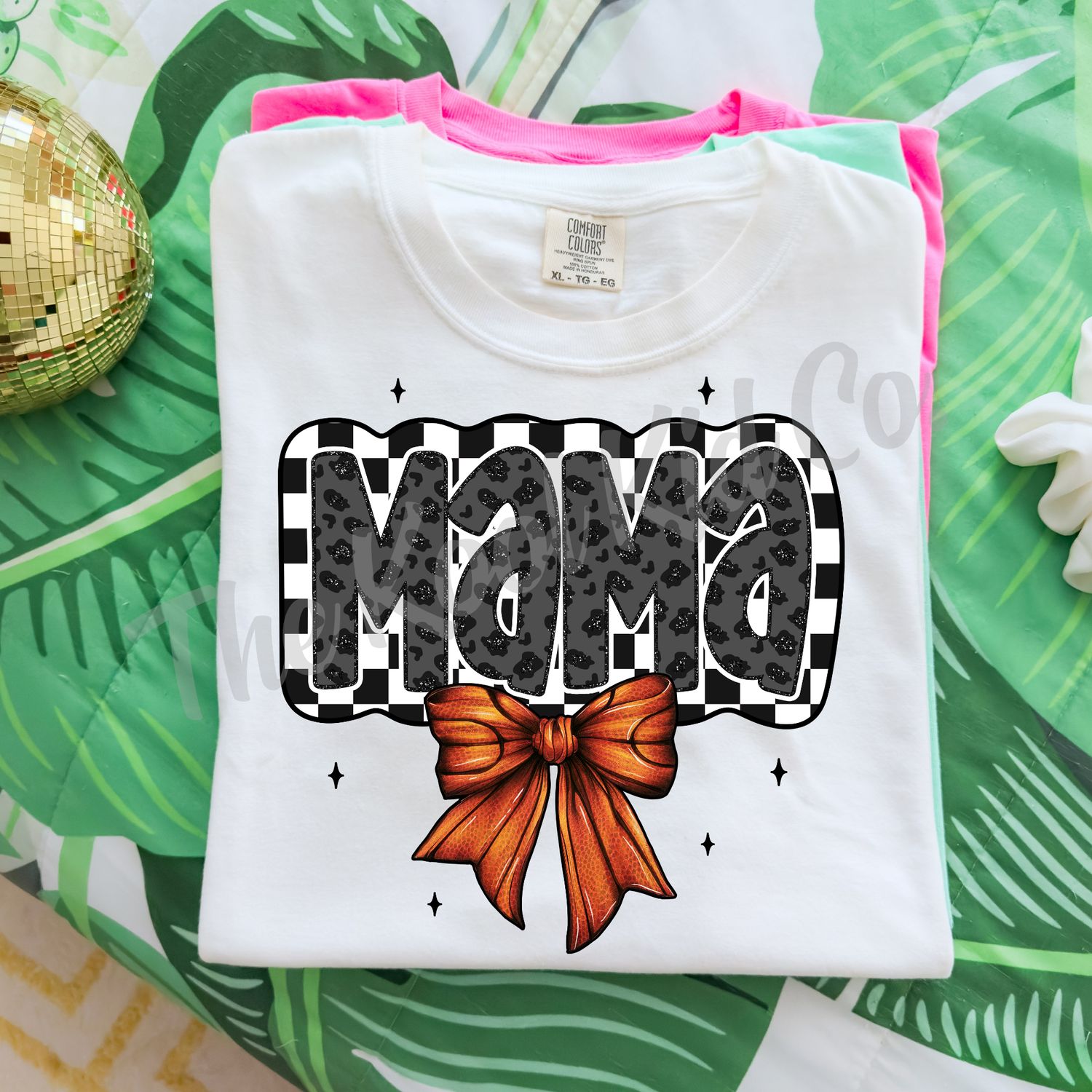 CHECKERED LEOPARD BASKETBALL MAMA