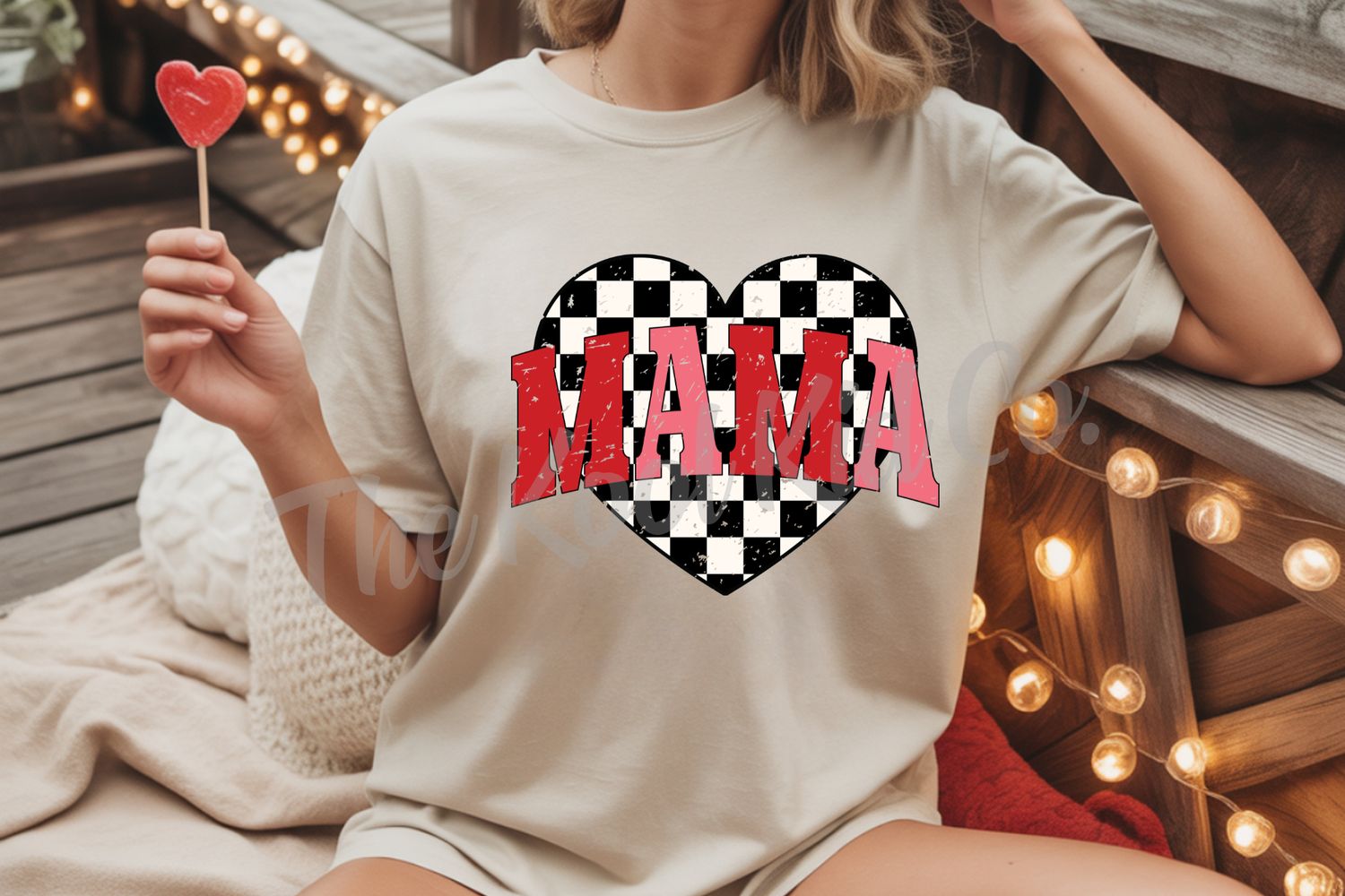 CHECKERED HEART MAMA