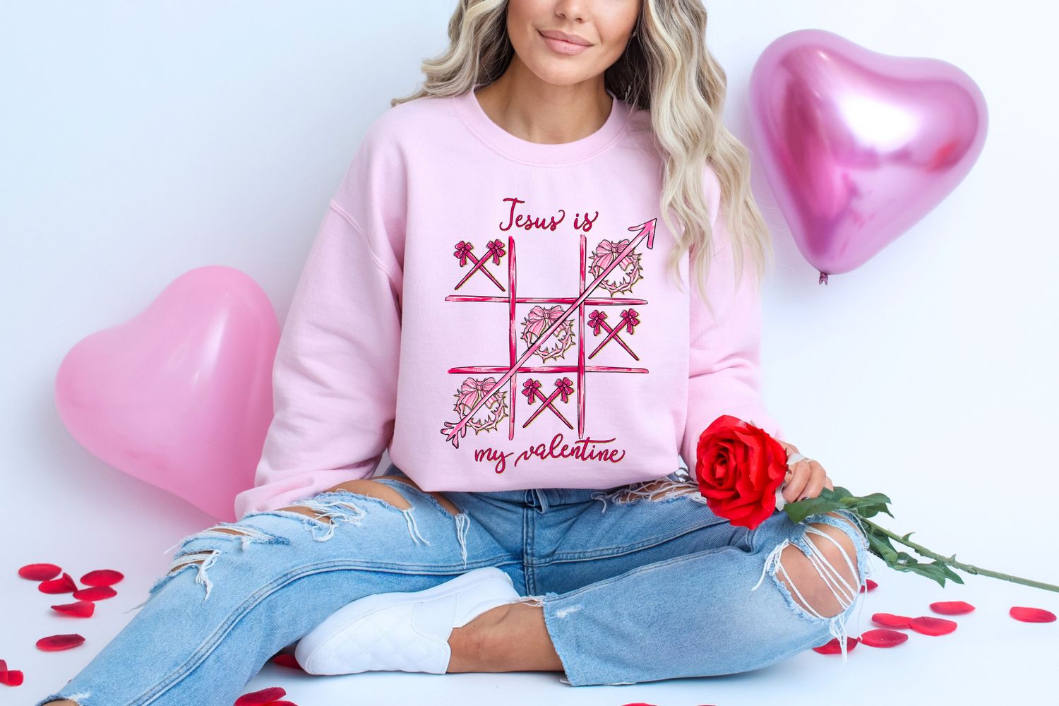 JESUS IS MY VALENTINE TIC TAC TOE