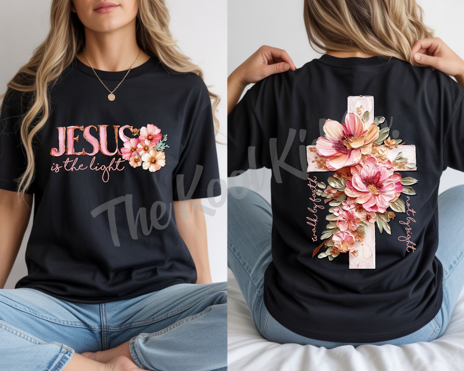 JESUS BE THE LIGHT FLOWER CROSS