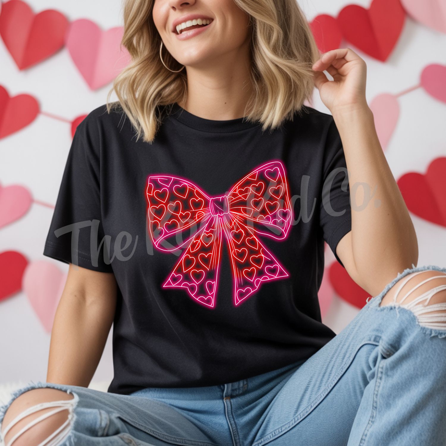 NEON HEART BOW