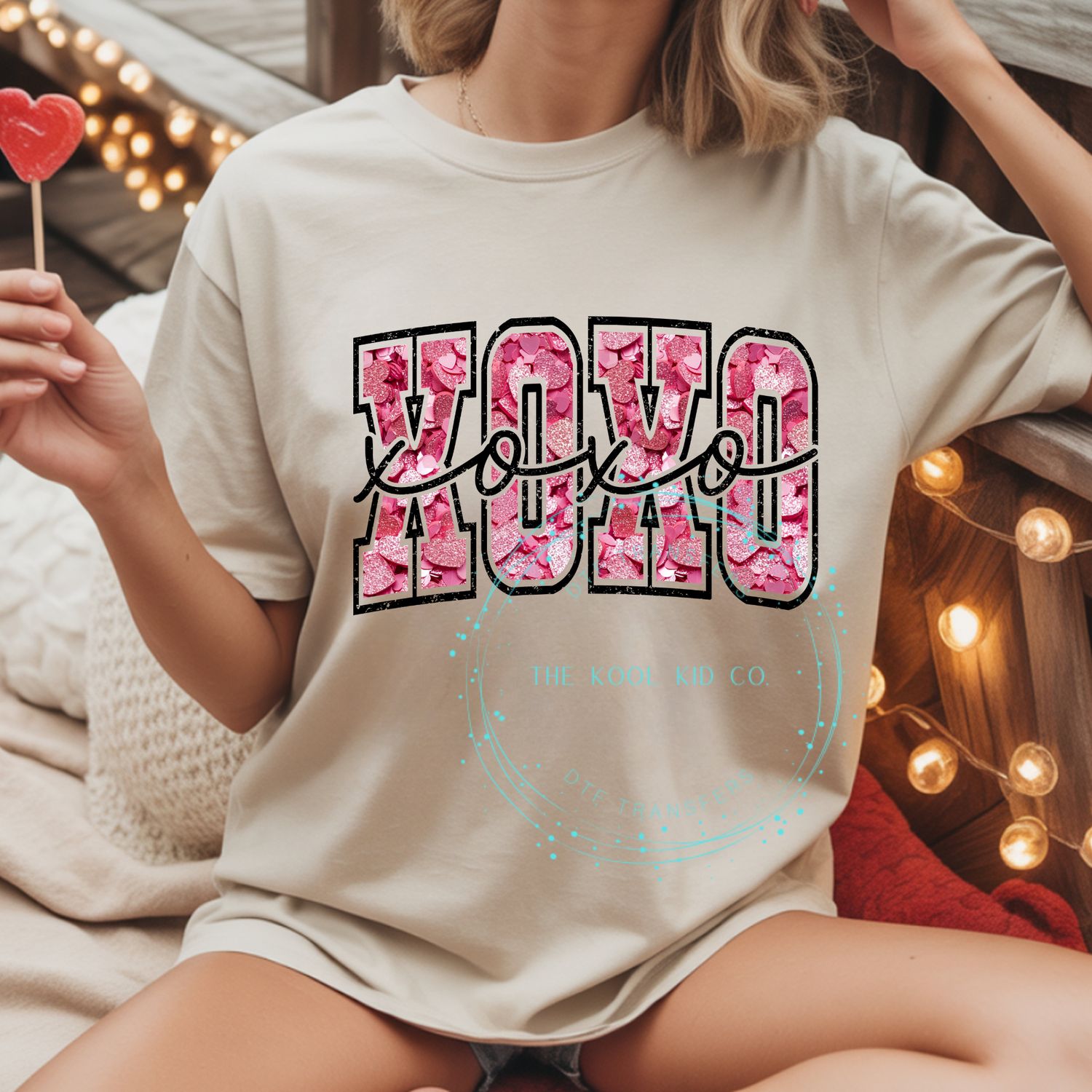 HEART GLITTER XOXO